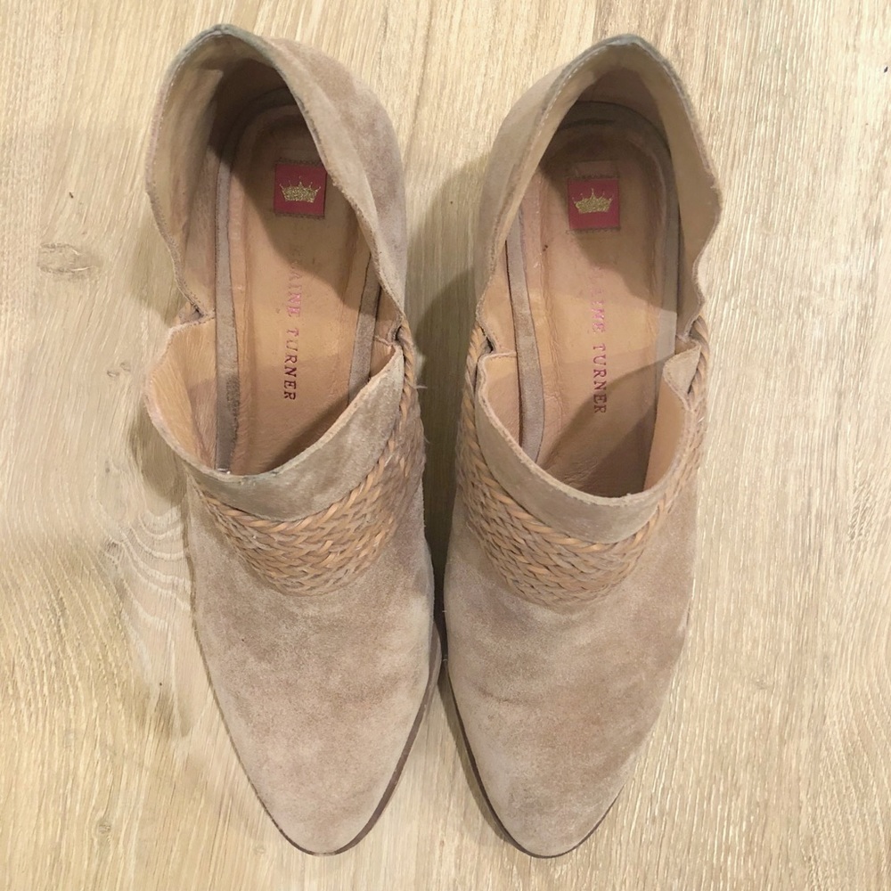 Elaine Turner Suede Leather Ankle Boots 9.5 - Picture 5 of 8
